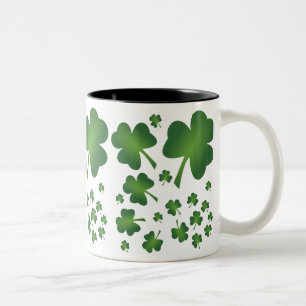 Bicolor Tréboles - taza del día de St Patrick