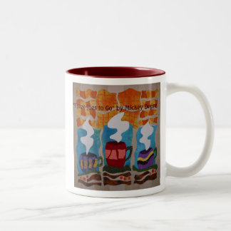 Bicolor "Tres Joes a ir" taza de café