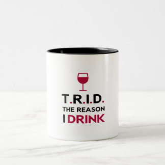 Bicolor TRID la razón bebo la taza entonada dos