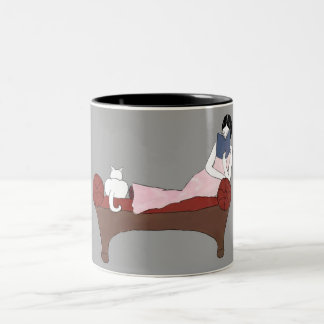 Bicolor Una señora, un gato y taza muy buena del libro de
