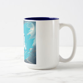 Bicolor Una taza de café amable