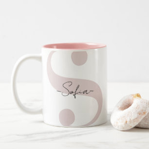 Bicolor Una taza de café de dos tonos decorada con tu nomb