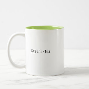 Bicolor Una taza de té minimalista