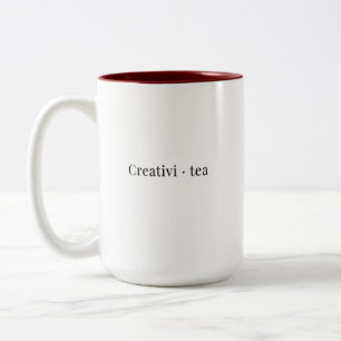 Bicolor Una taza de té minimalista