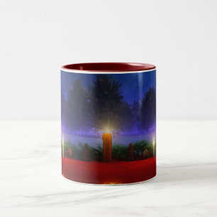 Bicolor Una taza más brillante del navidad de las visione