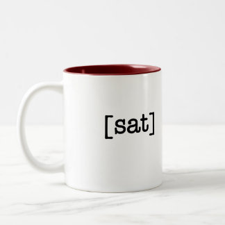 Bicolor Una taza una taza de café de sábado del día