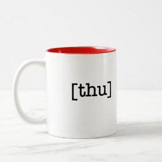 Bicolor Una taza una taza de jueves del día