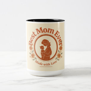 Bicolor Una taza vintage para tu madre en el día de la mad