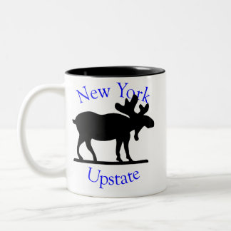 Bicolor Upstate taza de los alces de Nueva York