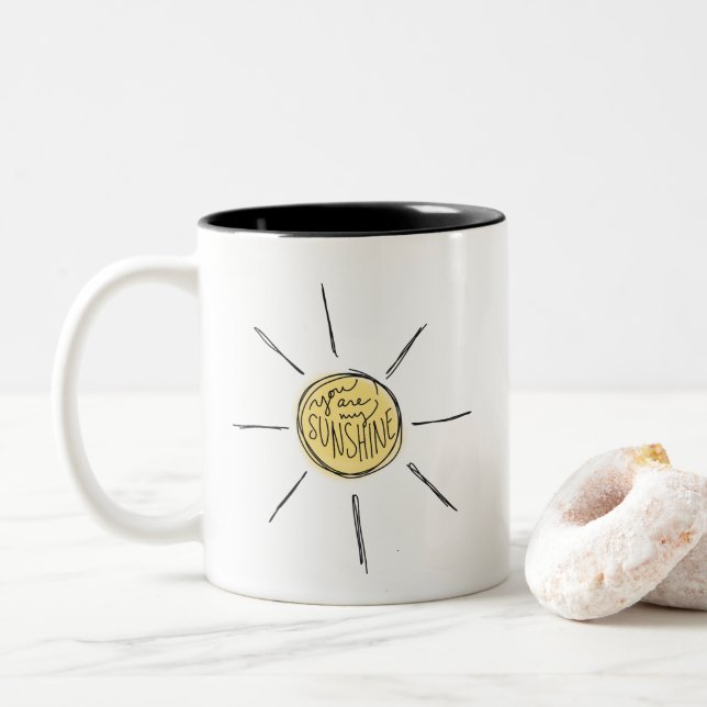 Bicolor Usted es mi taza de la sol (Con donut)