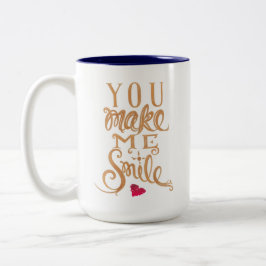 Bicolor Usted hace que sonríe - taza de café