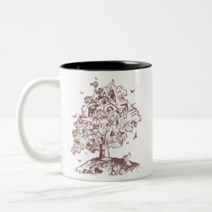 Bicolor "Usted nunca es demasiado viejo jugar" la taza de