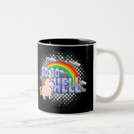 Bicolor VAYA a la taza del unicornio del arco iris del