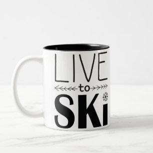 Bicolor Viva para esquiar taza