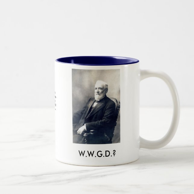 Bicolor ¿W.W.G.D.? Taza de café (Derecha)