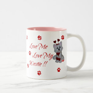Bicolor Westie me ama amor mi taza
