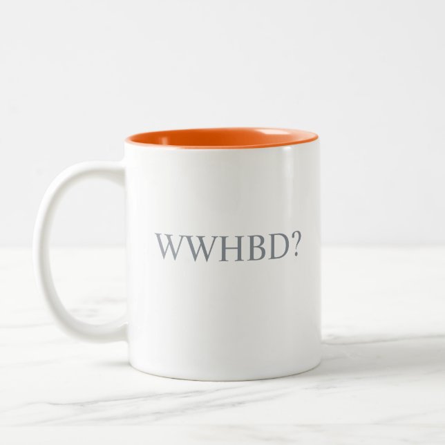 Bicolor ¿WWHBD? taza (Izquierda)