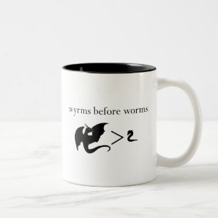 Bicolor Wyrms antes de la taza de los gusanos