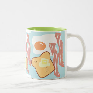 Bicolor Yum Yum taza del desayuno