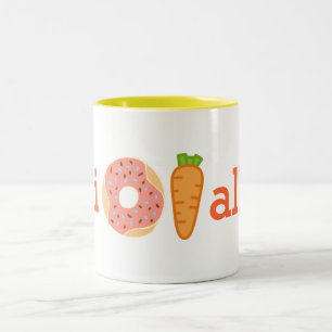 Bicolor Zanahoria del buñuelo I toda la taza divertida
