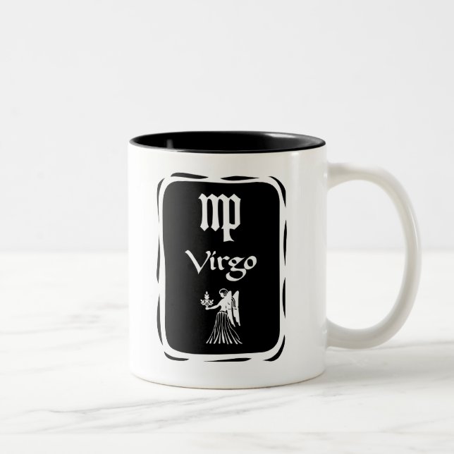 Bicolor (ZD3m) Taza del zodiaco del VIRGO (Derecha)