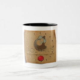 Bicolor Zodiaco - Acuario - Taza de Café
