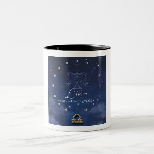 Bicolor Zodiaco - Libra - Taza de café (Centro)