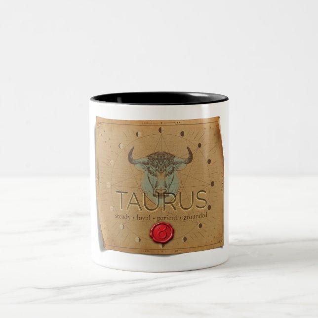 Bicolor Zodiaco - Tauro - Taza de café (Centro)