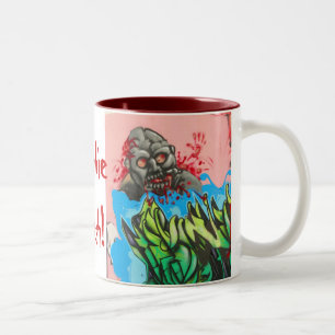 Bicolor ¡Zombi fresco! Taza de café (1)