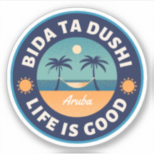 Bida Ta Dushi Aruba Happy Island Pegatina