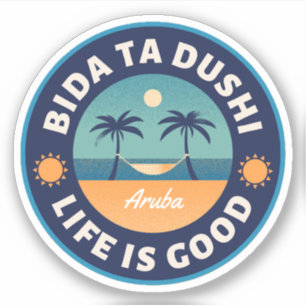 Bida Ta Dushi Aruba Happy Island Pegatina
