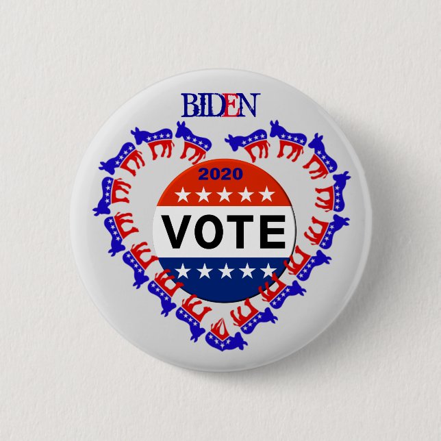 Biden - Botón de voto democrático (Anverso)