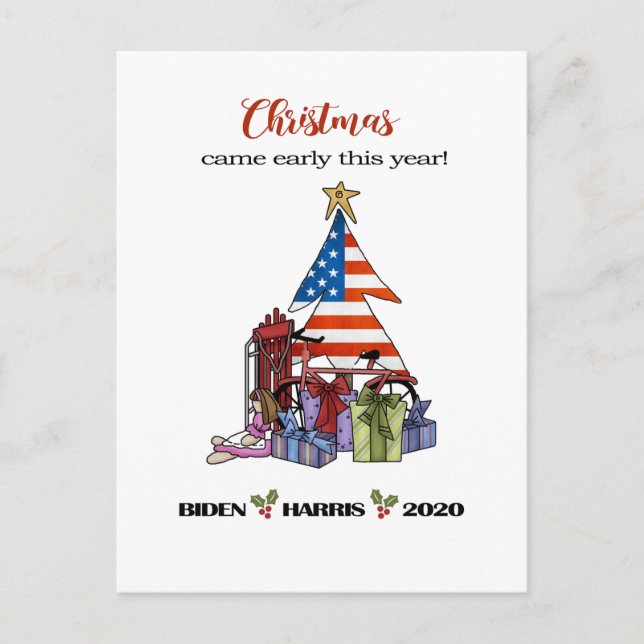 Biden/Harris 2020 Árbol/regalo de Navidad temprano (Anverso)
