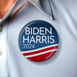 Biden Harris 2024 - Botón de diseño de onda modern