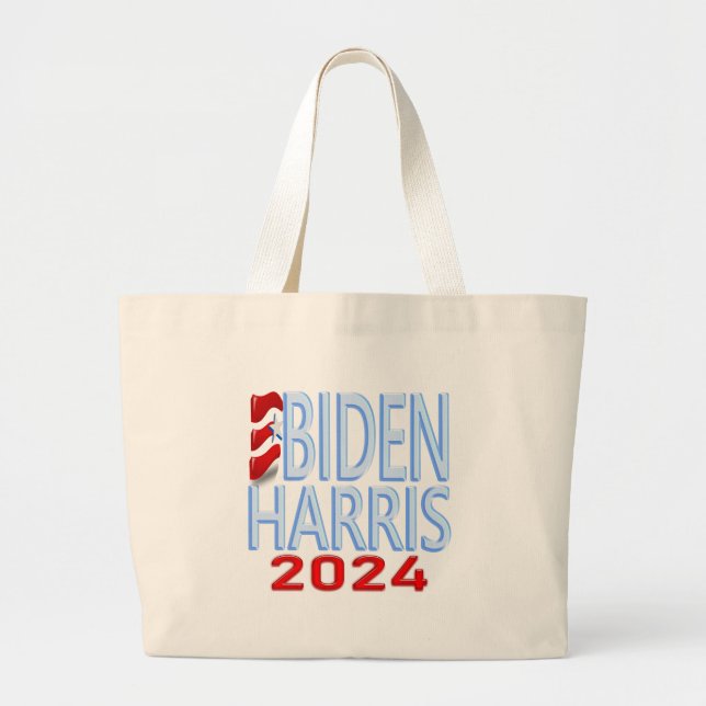 Biden Harris 2024 Jumbo elecciones Gran Bolsa de T (Frente)