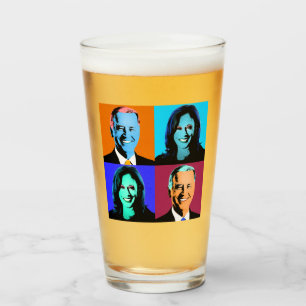 Biden Harris Pop Art (Naranja, Azul, Púrpura, Roj