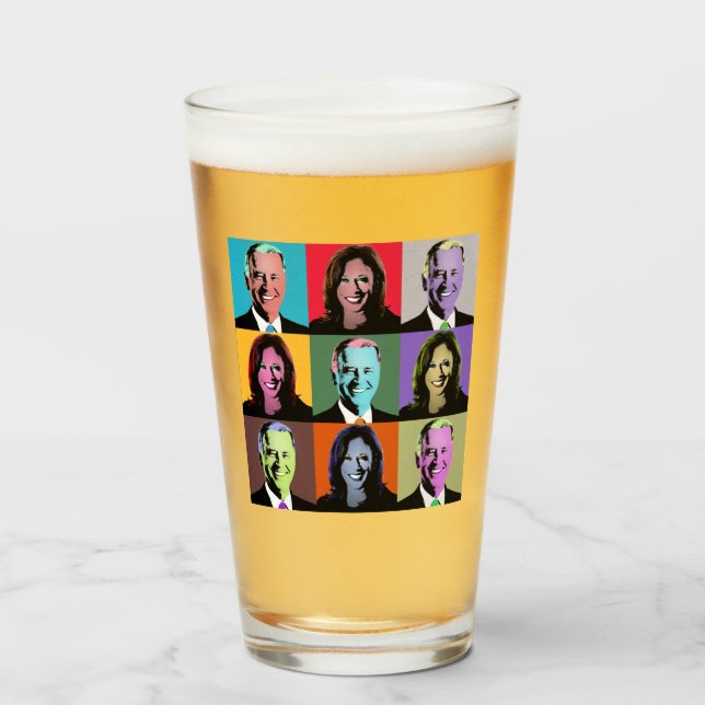 Biden Harris Pop Art (Neon) (Anverso (lleno))