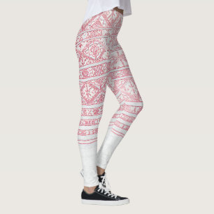 Bielorrusia Leggings con Patrón Folclórico Naciona