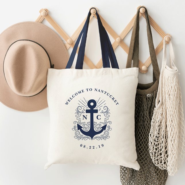 Bien anclado | Bolsa de bienvenida de Boda náutico (Subido por el creador)