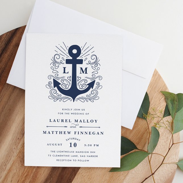 Bien anclado | Invitación a la boda náutica (Subido por el creador)