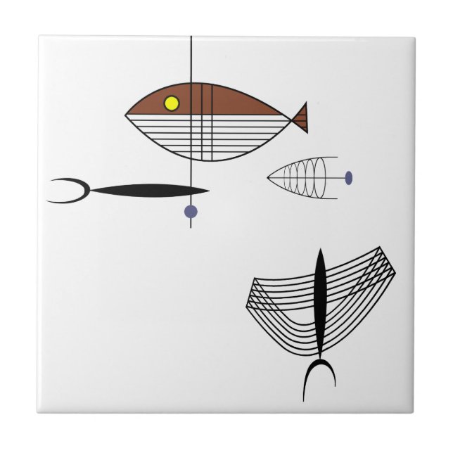 BIEN de la baldosa cerámica Trivet 4,25" del MAR (Frente)