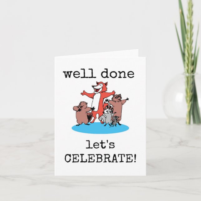 Bien Hecho, Celebremos, Tarjeta de Felicitaciones  (Anverso)
