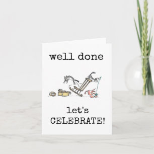 Bien hecho, felicitaciones, tarjeta de gato lindo