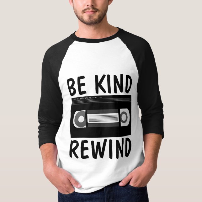 BIEN REWIND VINTAGE RETRO VHS Camisetas (Anverso)