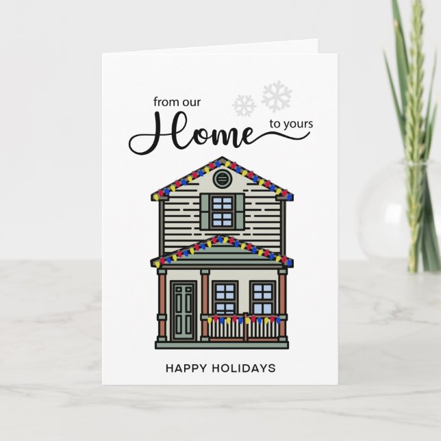 Bienes Raíces De Nuestra Tarjeta De Vacaciones Par (Anverso)