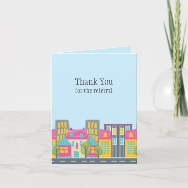 Bienes Raíces gracias por la tarjeta de remisión (Anverso)