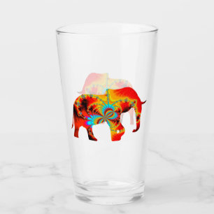 Bienestar animal - Fractal de silueta elefante 1