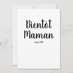 Bientot maman   Invitación francesa a Baby Shower