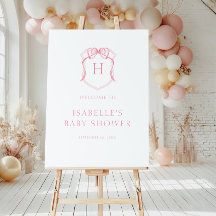 Bienvenida a Baby Shower del Escudo de monograma B