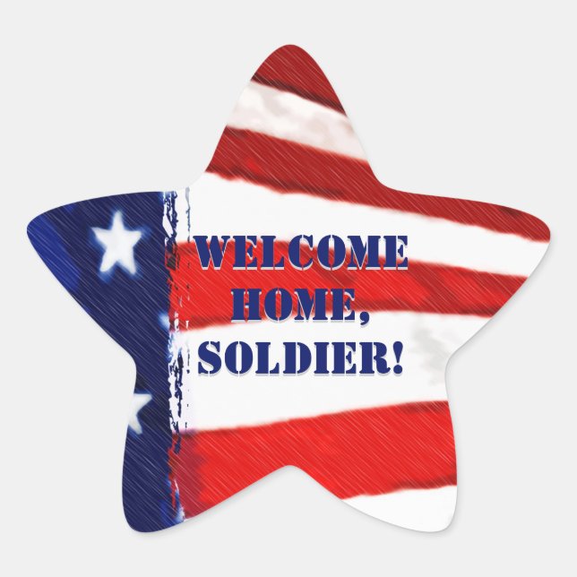 ¡Bienvenida A Casa, Soldado! Pegatinas de la bande (Anverso)
